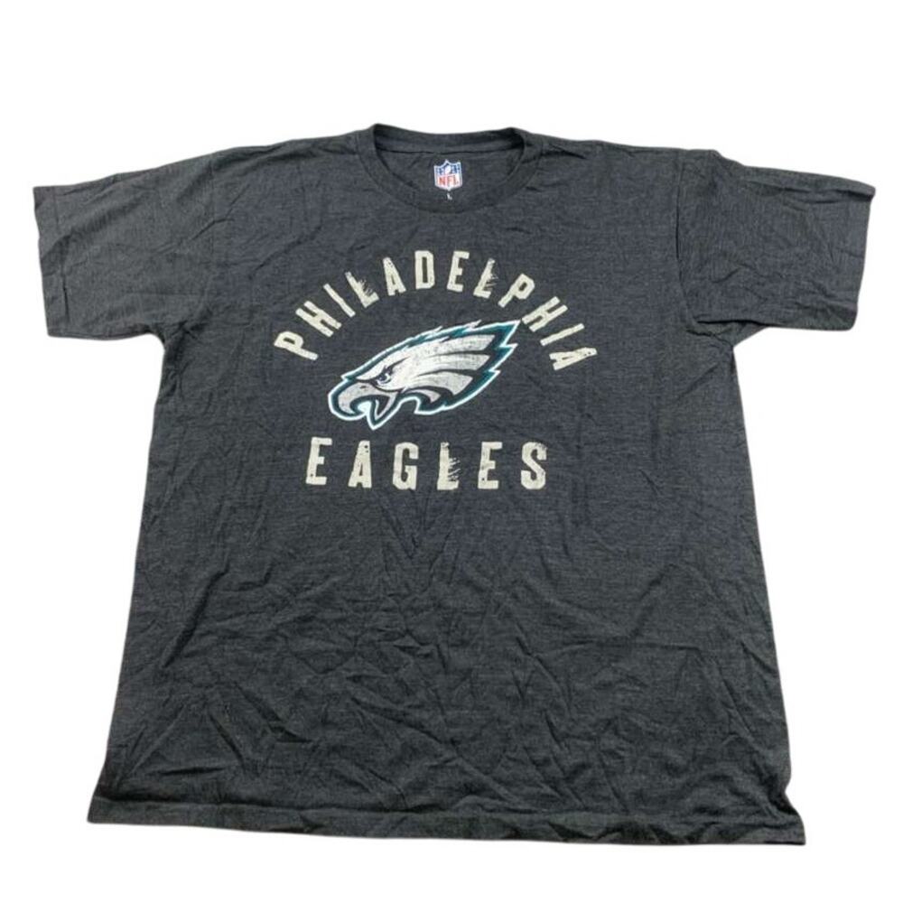 NFL Philadelphia Eagles T Shirt Men L‎ Gray Graphic Short Sleeve Team Fan Gear